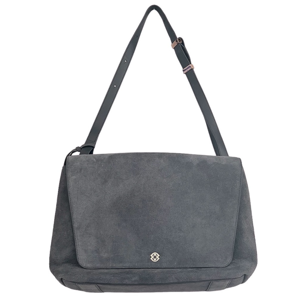 Dagne Dover Simone Satchel in Suede Steel Grey Limited Edition Winter 2016
